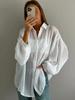 Minimalist Transparent Long-Sleeve Shirt: Casual Summer Drape for Sun Protection