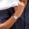Square Watch with 3ATM Water Roman PU Leather Quartz Casual and Business Simple and Stylish Fashion Accessory Perfect Gift for and Day Men's Calendar,