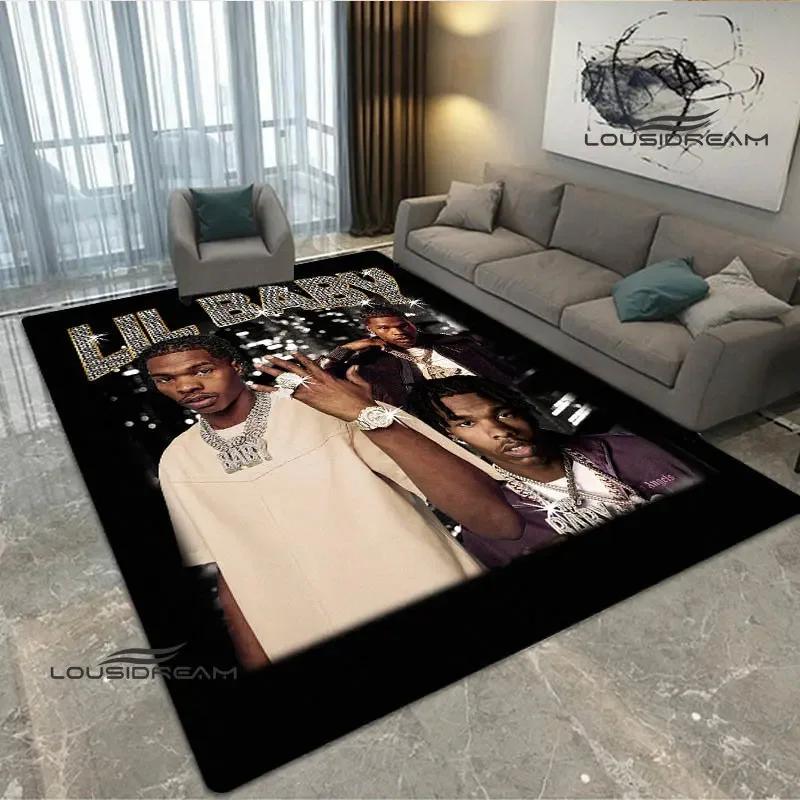 2026 Hip-hop singer Lil Baby carpet Non-slip carpet Yoga mat carpets for living room area rug Door pad anime rug birthday gift