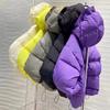 Winter Fashion Loose Women Short Bread Coat with Flower Hooded Warm Thicken Jacket