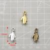 3-Color 10x23mm Alloy Retro Penguin Charm Pendant for DIY Jewelry and Accessories