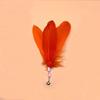 Cat Feather Teaser Refill Heads With Bell Interactive Play Toy Plush Material Multiple Colors