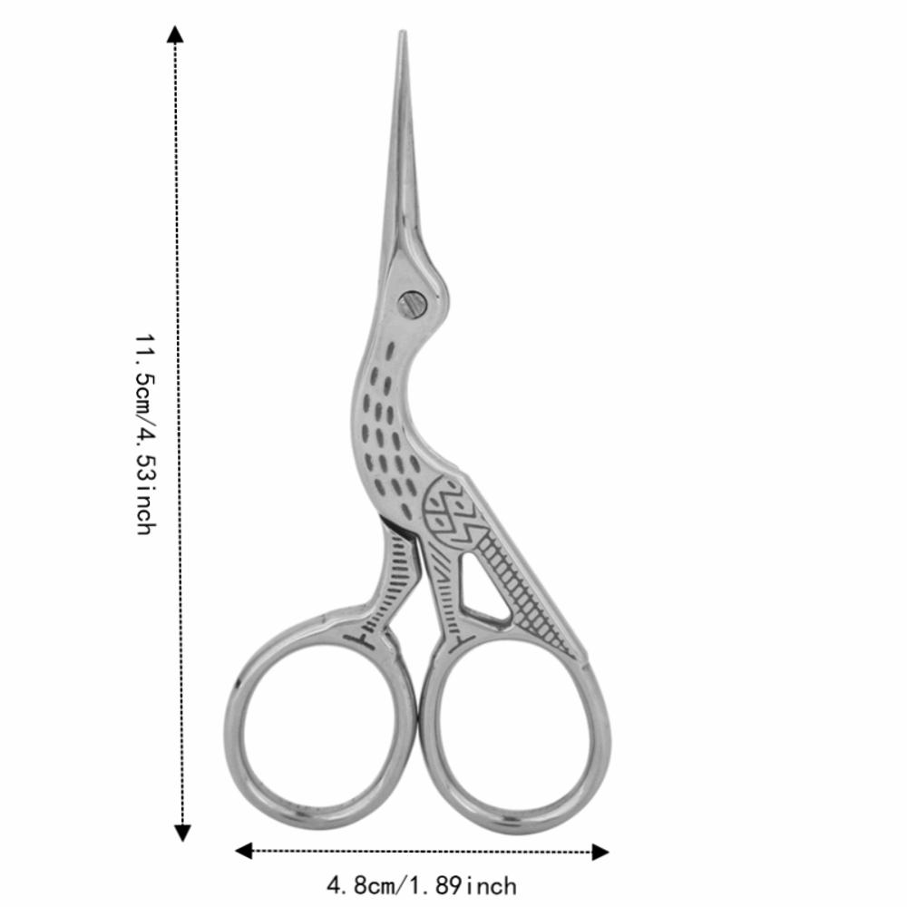 Curved Design Crane Shape Scissors Sharp Tip Dressmaker Shears Embroidery Scissors For Sewing