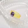 Chunky Resin Rings Candy Colored Transparent Square Rhinestone Inlay Comfortable Fit Fashion Jewelry for Girlfriend Gift