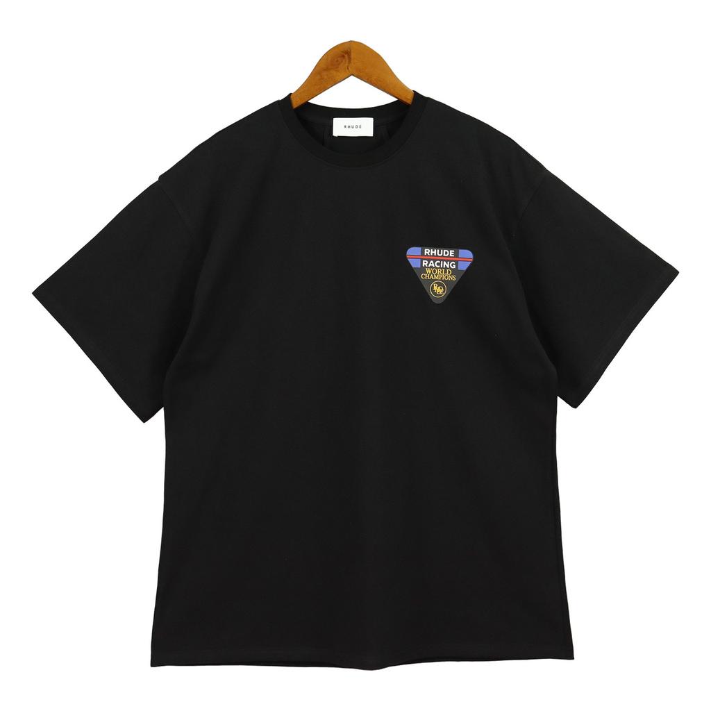 24SS New American Vintage High Street RHUDE Simple Letter Print Couple Street Loose Casual Versatile Pure Style