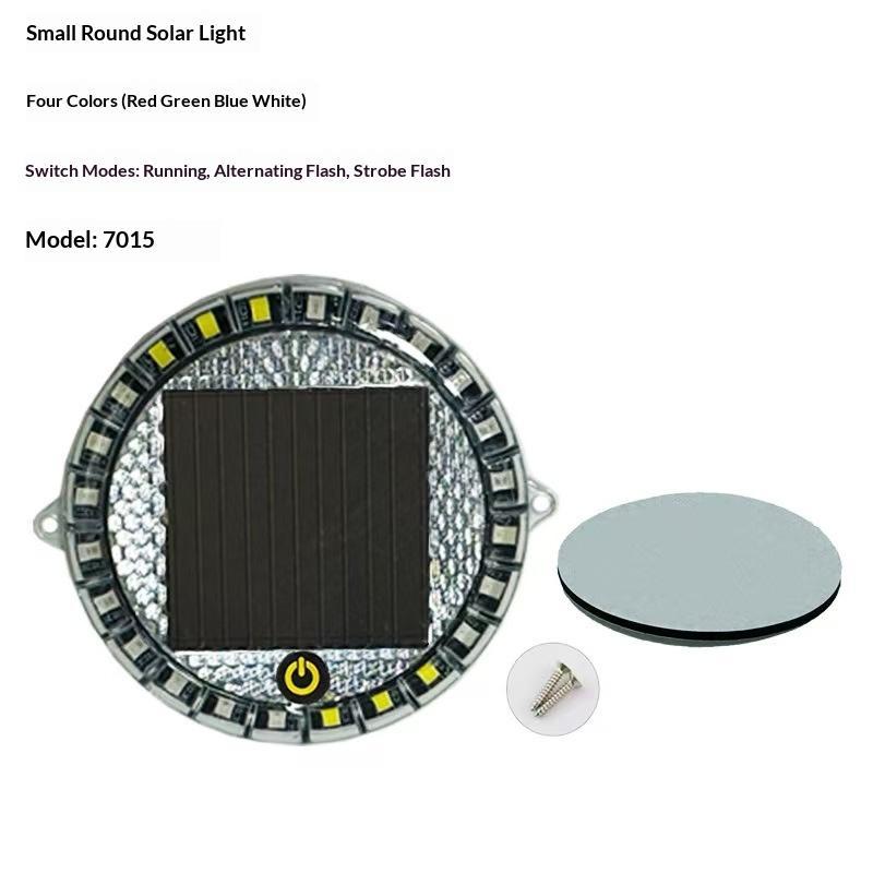 Oval Solar Powered Warning Strobe Light Multi Flashing Modes Colors For Motorcycle Bicycle Outdoor Use