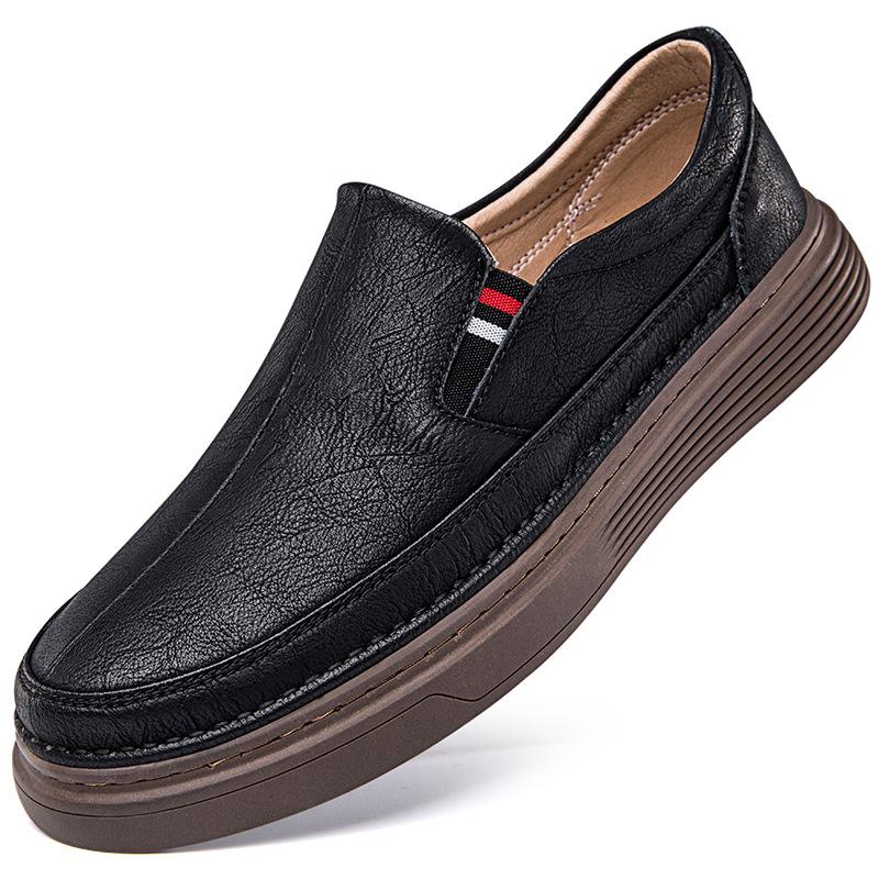 Men's shoes summer new board shoes men's trendy shoes British business leather shoes men's one-pedal lazy tooling casual shoes