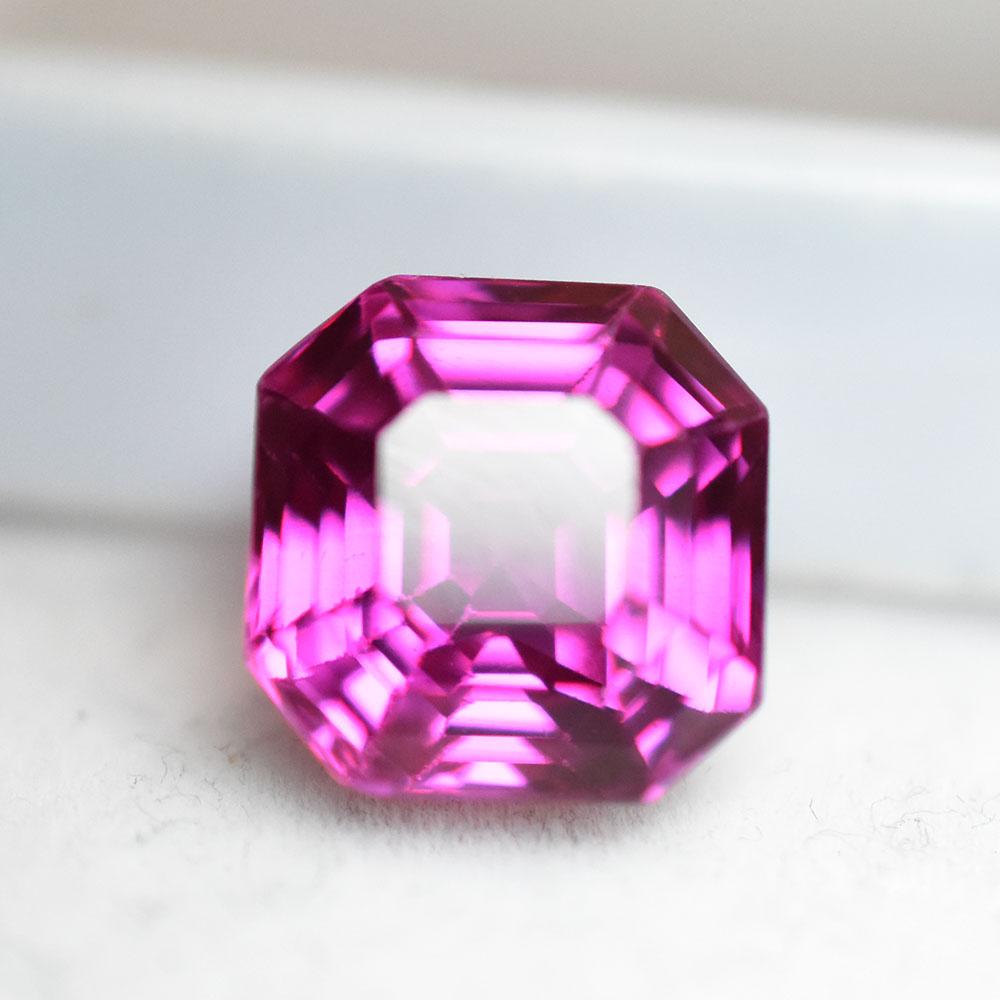 Natural Pink Ruby Loose Gemstone 5.95 Ct Square Cut 9x9mm Flawless for Jewelry Making and Crafts