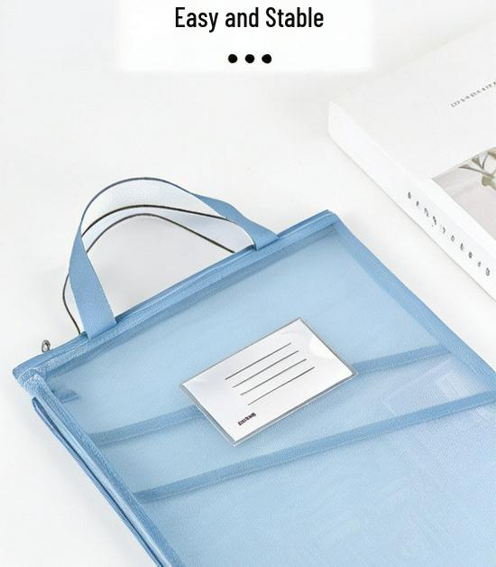 Popular L-Shaped Zippered File Bag - Student Organizer for Books and Papers