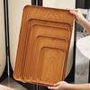 Japanese-Style Faux Wood Rectangular Serving Tray