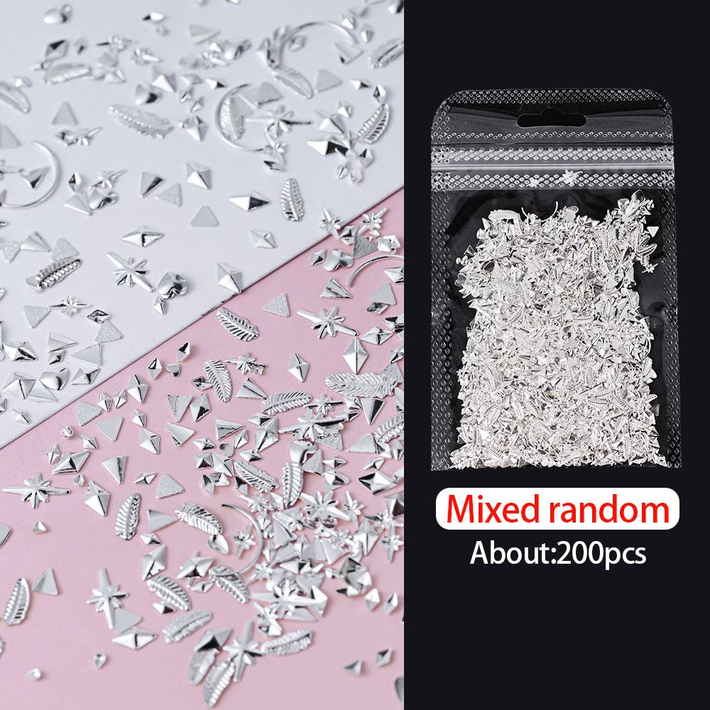 Ocean Starfish Shell Nail Charms Golden Silver Metal Nail Art Decoration 3D Nail Rivet Metallic Slice DIY Manicure Nail PartsY2K