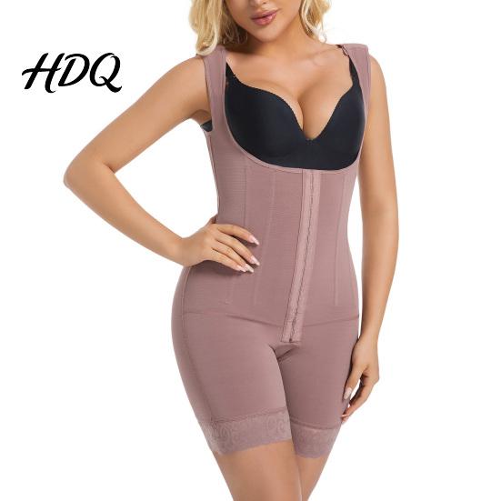 Skin-friendly Body Shaper High Waist Clasp Firm Tummy Butt with Front Shapewear Open-Crotch Lifting Control Hip Breathable