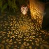 Outdoor Water Drop Shaped Solar Projection Light Waterproof Hollowed-Out For Garden Patio Stair Fence Street Landscape Balcony