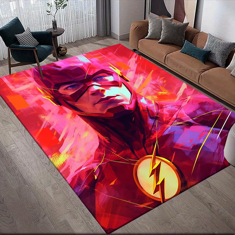 Live Action Flash Anti-Slip Floor Mat, Rectangular Carpet for Home Bedroom