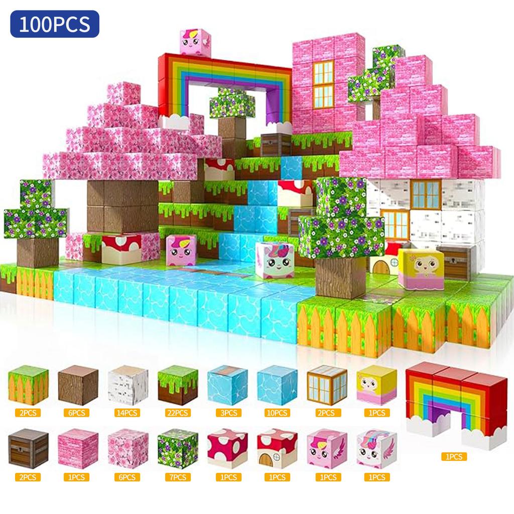 Children's magnetic block STEM toy cube magnetic puzzle construction piece