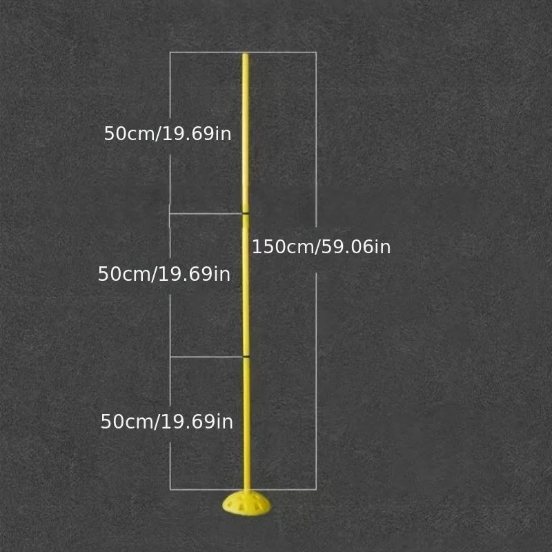 Anti Slip Foldable Portable Marker Pole Football Training Winding Pole Sport Specific Auxiliary Practice Training Equipment Tool
