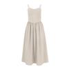 Women's Summer A-Line Midi Dress Sleeveless Spaghetti Strap Slim Fit Waist Casual Dress