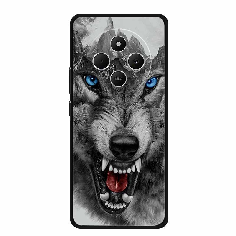 

For Redmi 14C Phone Case Cover Animal Wolf Black Silicone Soft Back Cover Cases For Xiaomi Redmi 14C Case 6.88 Redmi14C 14 C Redmi 14C