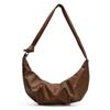 Large-capacity Retro Soft Leather Dumpling Bag Laid-back Style Casual Horn Single-shoulder Crossbody Bag