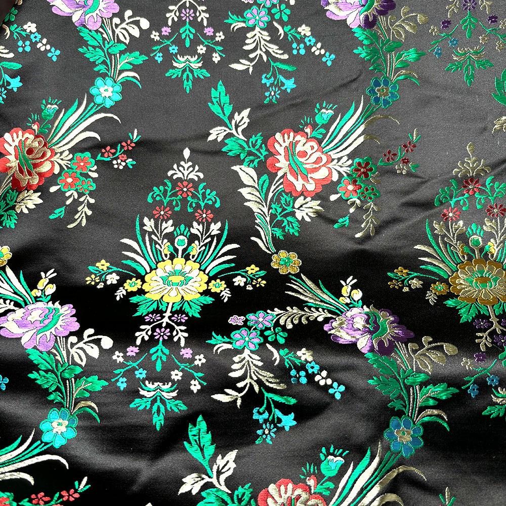 Begonia Floral Brocade Jacquard Damask Fabric DIY Sewing for Kids Clothes Kimono Chinese Robe Home Decor Pillowcase Accessories