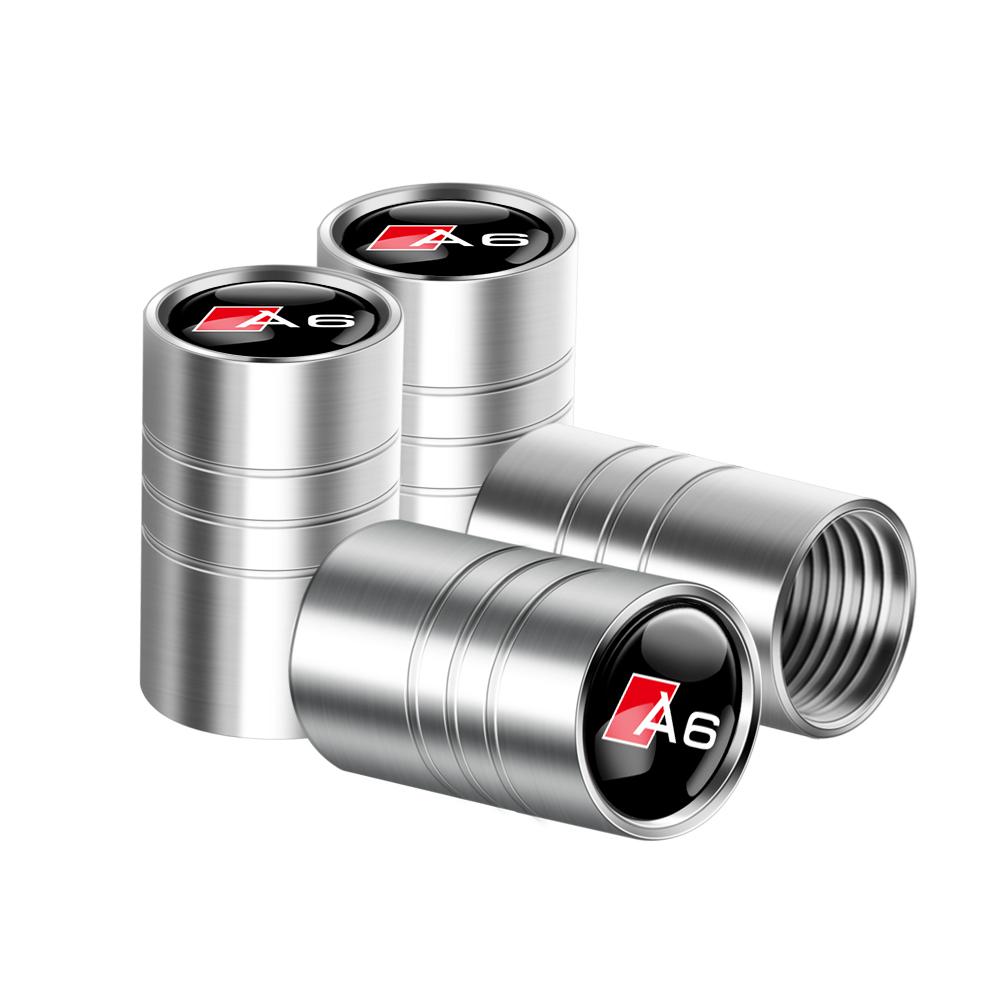 4pcs Metal Car Wheel Tire Valve Cover Stem Dust Protection Accessories for AUDI RS S SLINE quattro A1 A4 A3 A6 Q3 Q7 TT Q1 Q2