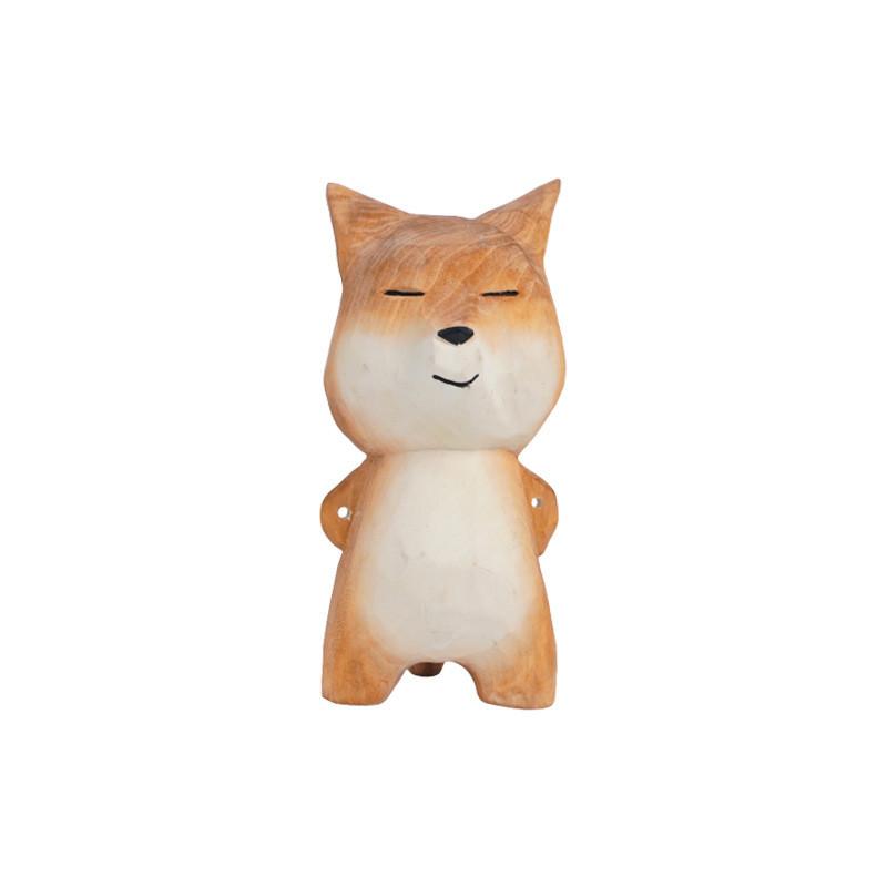 Wooden Tiger Car Ornament With Modern Minimalist Design For Office Decor