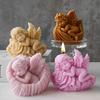 Top Quality Embossed Dreamy Angel Candle Silicone Mold - Suitable for DIY Church Candles, Holiday Decorations Plaster Home