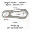 1-3PCS Stainless Steel Keychain Carabiner Lobster Clasp Buckle Outdoor Camping Spring Snap Hooks Dog Chain Key Chain Tool Clips