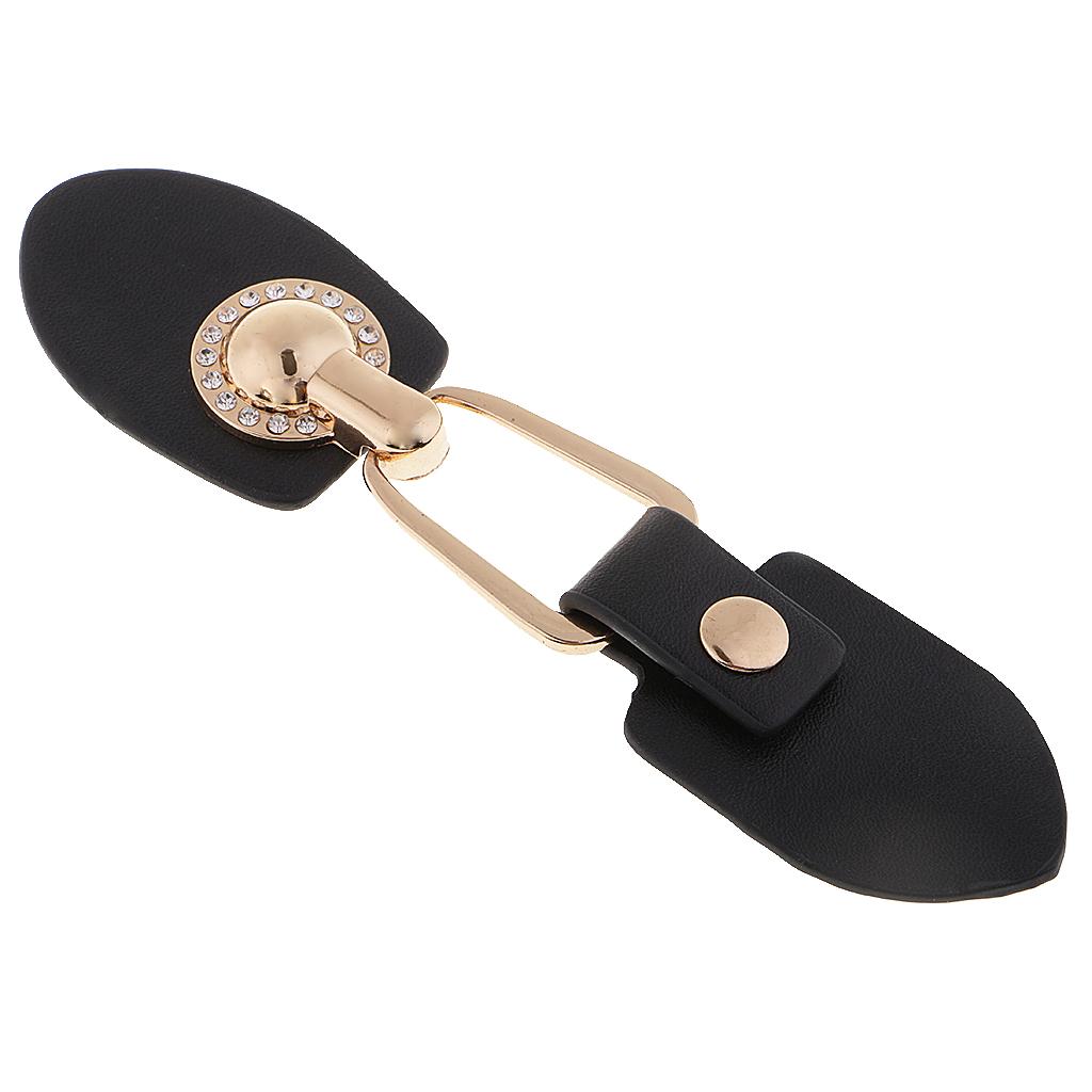 

Большие Декоративные Пуговицы ПУ Пряжки-Крючки Черная Кожаная Застежка-Защелка для Пальто и Поделок