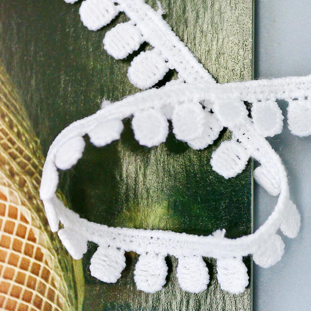 Single-Sided Ball Milk Silk Lace Barcode Lace, Children'S Clothing Embroidery Lace 1Cm Accessory Lace
