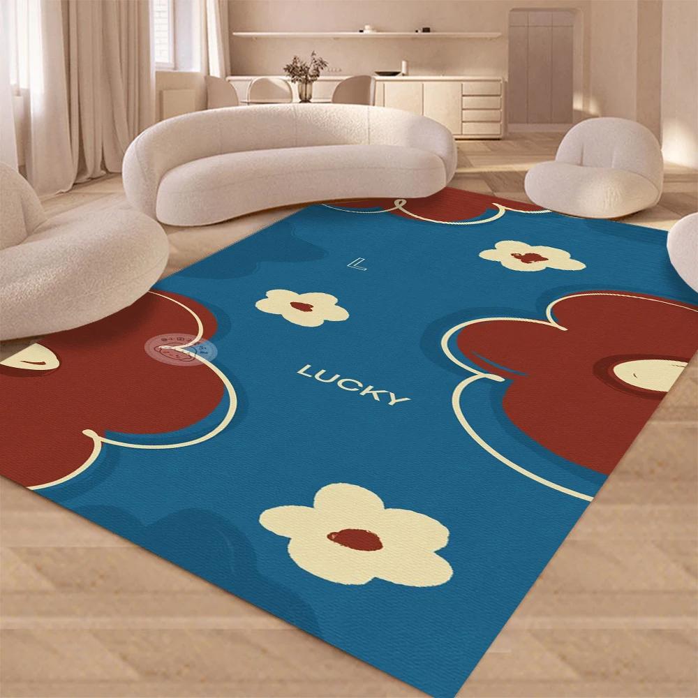 Floor Mat INS Style Soft Bedroom Floor House Laundry Room Mat Anti-skid Household Carpets