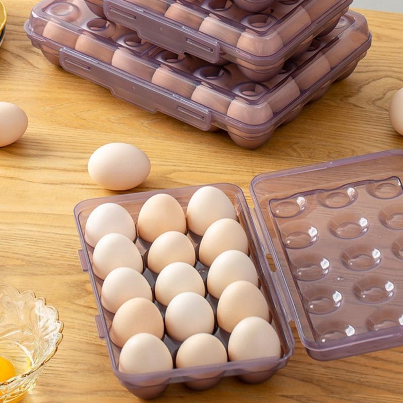 Clear Eggs Holder For Kitchen Storage Clear Plastic Container Organizers With Easy Cleaning Design Kitchen Eggs Tray