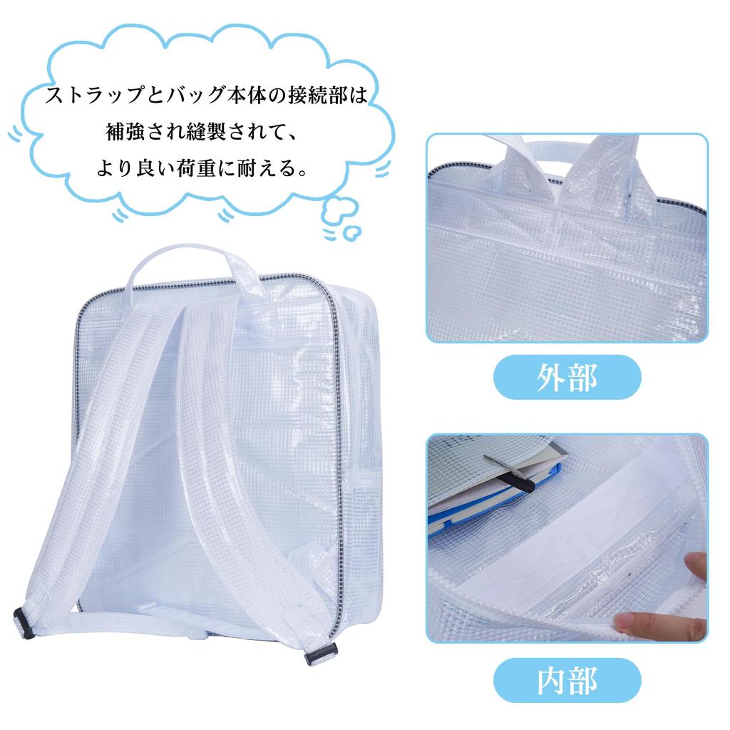 NOTAG Engineer Large Capacity Transparent Large Tool Bag with PVC Clean Room Tool A4 Large Work Bag x 20 x Bag, Backpack, Bag, Hooks, Anti-Static,