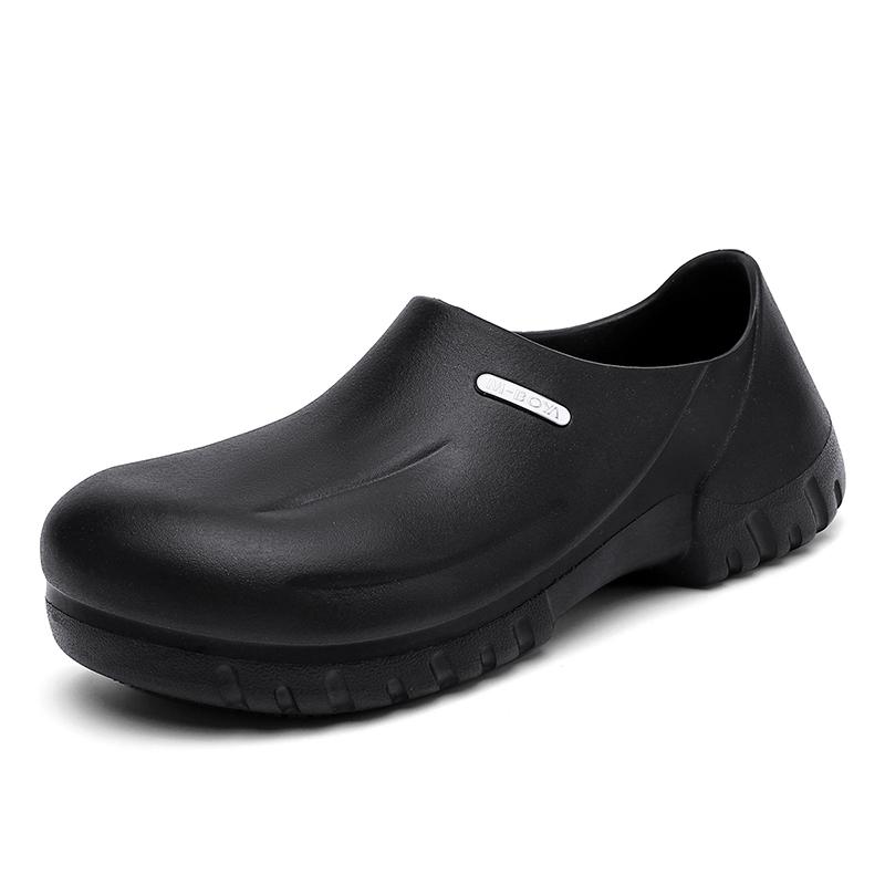 Professional Kitchen Safety Clogs Waterproof Chef Work Shoes with Steel Cap Toe Industrial Working Non-Slip Wide Box Anti-Skid
