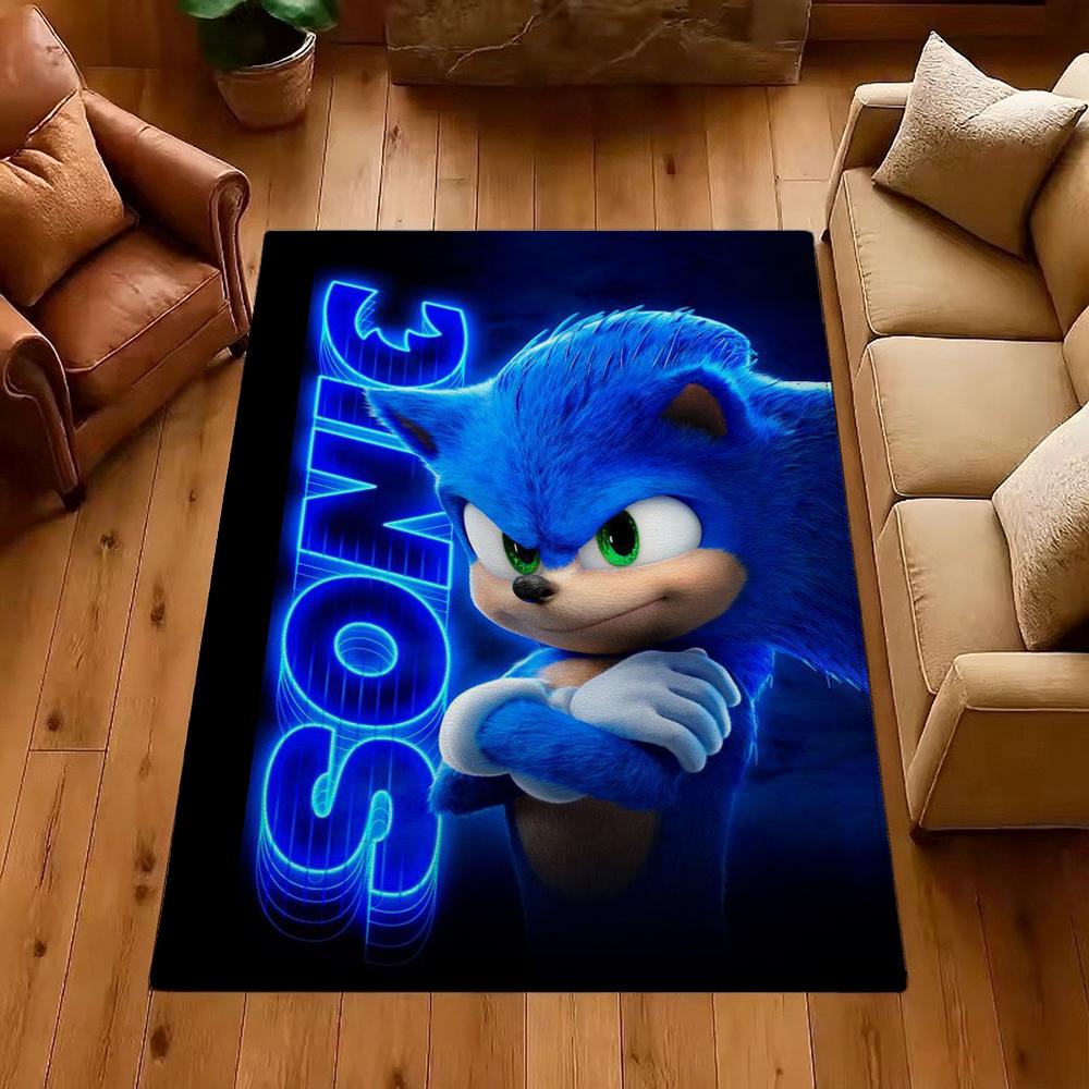 Sonic Hedgehog Carpet Floor Mat Shaggy Rug 8X10 Rug Kids Room Rug Kitchen Floor Mat Fast Drying