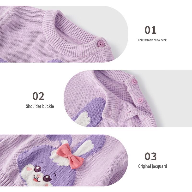 JELLYBABY Girls' Cartoon Cotton Sweater