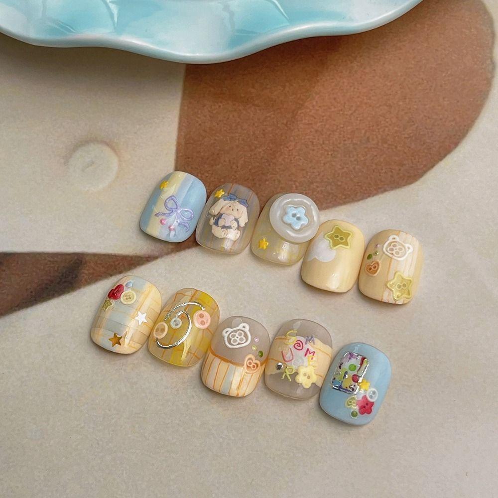 PVC Nail Decals Self Adhesive Nail Decoration Kawaii DIY Nail Stickers Home Nail Art