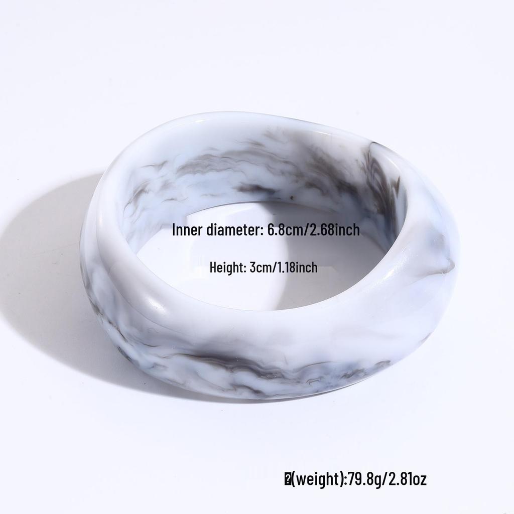 Europese & Amerikaanse Retro High-End Semi-Transparant Ovaal Hars Armband voor Meisjes