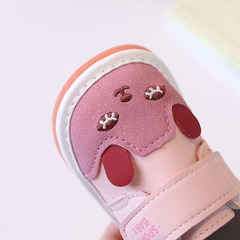 Spring/Autumn Style Infant Walking Shoes for Boys and Girls, Single Shoes 0-2 Years Old, Cartoon Soft-Soled Squeaky Shoes That Make Sound.