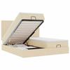 Cadre de lit ottoman avec matelas - Maison Exclusive - 180x200 cm - Tissu crème - Rangement hydraulique