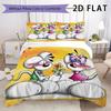 Diddl Pattern Bedding Uilt Set Uilt Cover Pillowcase Home Decoration Birthday Gift (1 * Duvet Cover + 2 * Pillowcase Without Core)