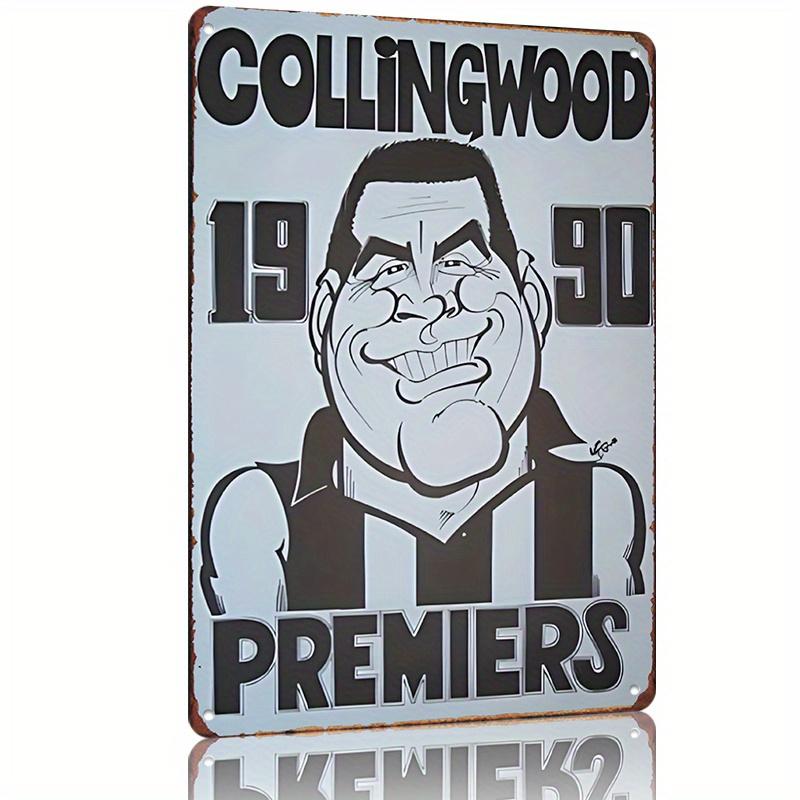 

Collingwood 1990 Premiers Metal Sign Vintage AFL Football Championship Plaque Iron Wall Decor for Man Cave Bar Cafe Gara aluminum 20x30cm