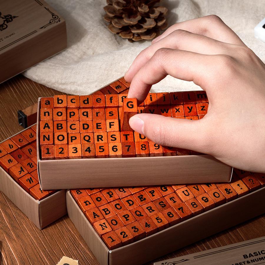 Retro Typewriter Style Number And Letter Seal Set For Diy Paper Art