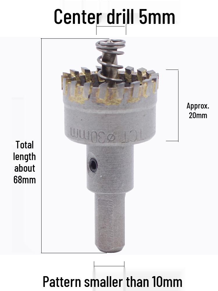 Multi-tooth Stainless Steel Alloy Drill Bit for Round Pipe Holes (19.5, 22, 25, 32)
