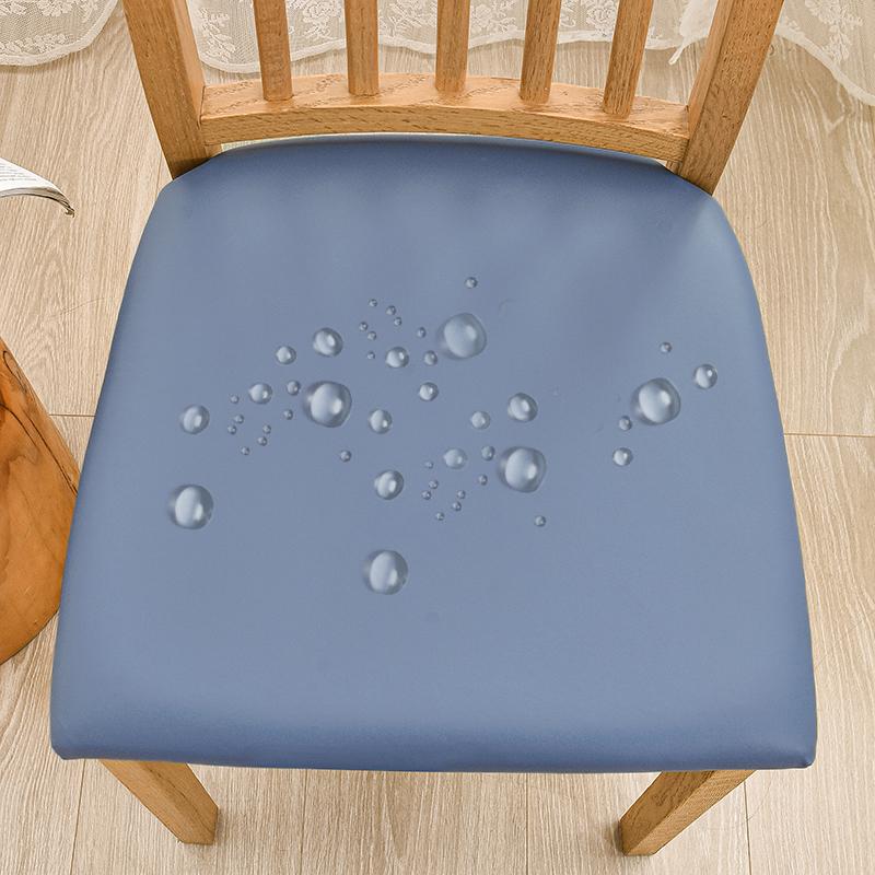 1 Piece Waterproof PU Fabric Stretch Chair Cover Seat Cushion Cover Chair Covers Big Elastic Seat Case For Dining Home Party