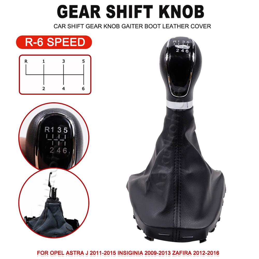 For Opel Astra J 2011-2015 Insiginia 2009-2013 Zafira 2012-2016 Manual 5R 6R Car Shift Gear Knob Leather Boot Car Accessories
