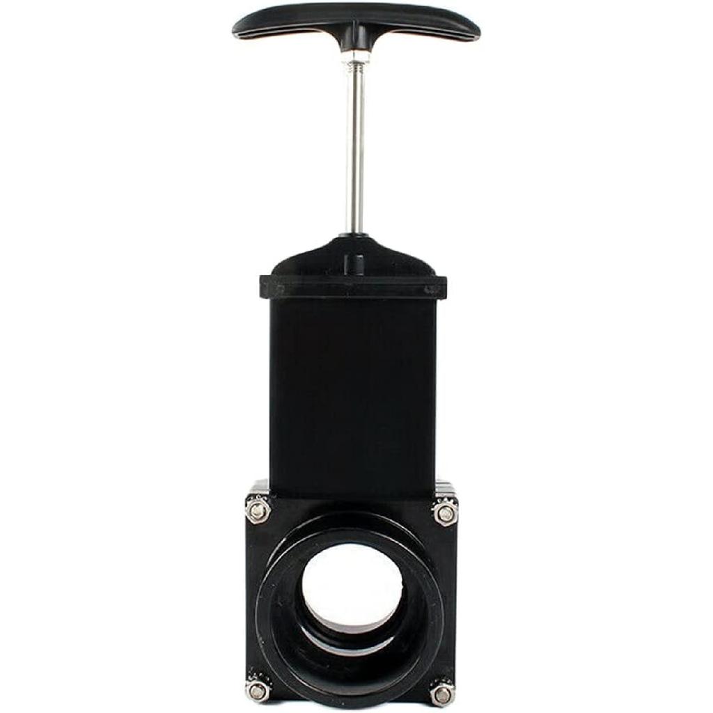 For Outdoor Accessories black Dump Waste Sewer ABS Valve 50mm/1.97inch RV Drain Valve waste valve for Caravan Trailer