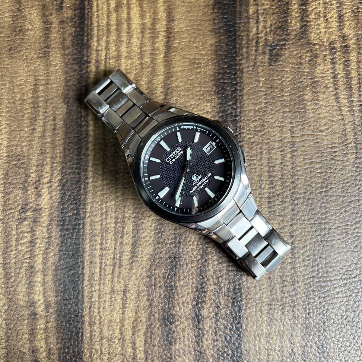 CITIZEN Citizen ATESSA Eco Drive Радио-Солнечный Рабочий Элемент ATD53-2617 Мужские Часы