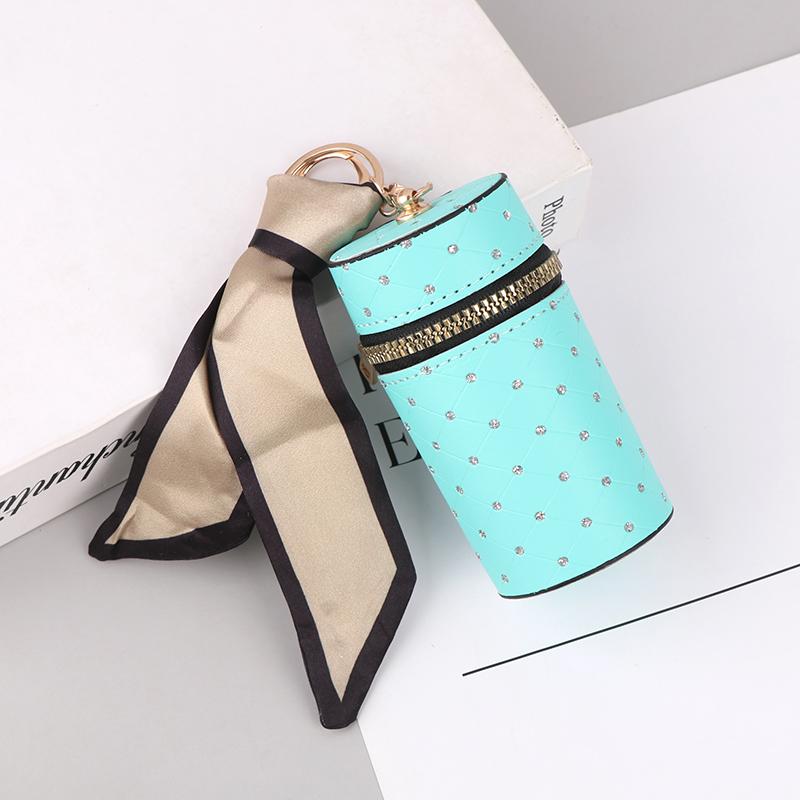 

Винтажный мини-кошелек-ведерко, роскошная маленькая сумка, косметичка для помады, сумки для хранения наушников, сумки-брелоки, подвеска зелёный