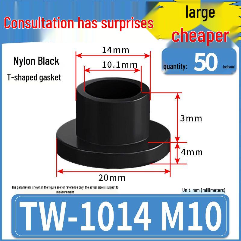 T-shaped Nylon Insulating Washer for M2-M12 Shafts